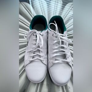 Lacoste White and Green Sneakers casual dress shoes